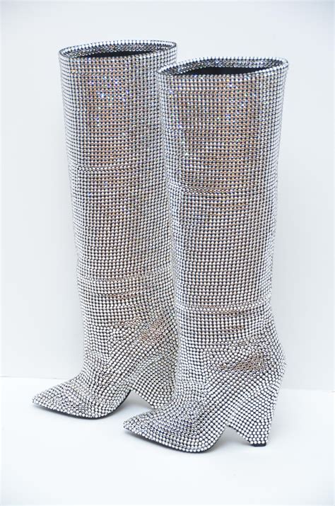 ysl niki crystal boots